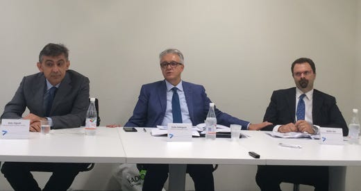 da sinistra: Aldo Vigtnatti, Emilio Bellingardi e Matteo Bau