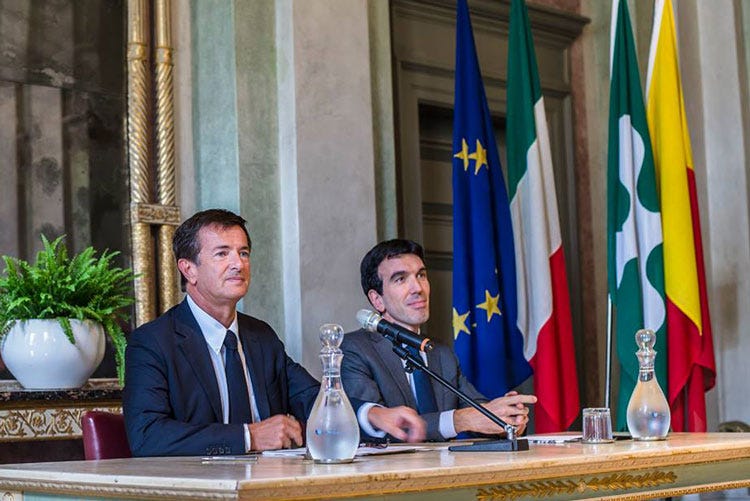 Giorgio Gori e Maurizio Martina - Bergamo pronta per il G7 dell’agricoltura Martina: «Servono risposte urgenti»