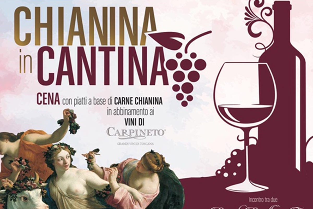 La locandina del momento conviviale Chianina in cantina a Carpineto: apoteosi del gusto