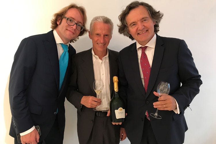 Clovis Taittinger, Riccardo Illy e Pier Emanuel Taittinger - Champagne Taittinger sceglie Domori Partner per la distribuzione in Italia