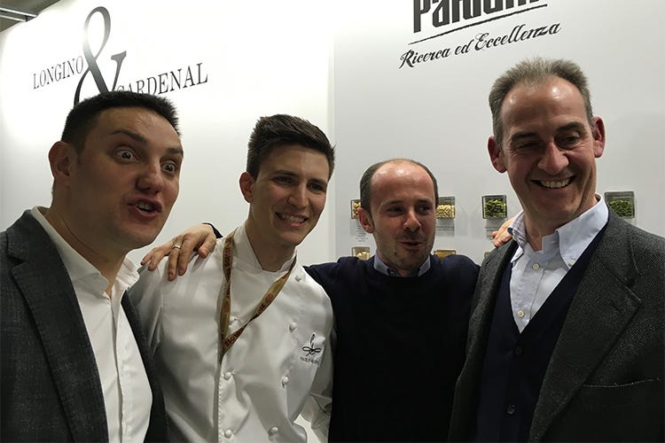 Paolo Griffa e il team di Longino & Cardenal - Longino & Cardenal si sposta in cucina  Dalle materie prime al finger food