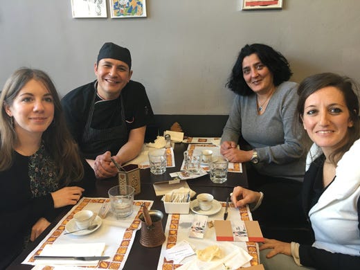 Da sinistra: Maryam Turrini, Ali Khalil, Angela Ferrario e Miriam Camerini