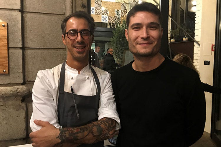 Marco Misceo e Angelo Fusillo (Essenza di Puglia da Olio Cucina Fresca A Milano la passione di Angelo e Paola)