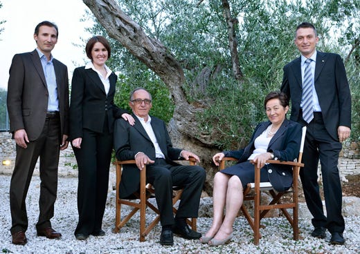 da sinistra: Arturo Carone, Marina De Carlo, Saverio De Carlo, Grazia Siciliani e Francesco De Carlo