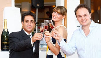da sinistra: Franco Mulas, Claudia Andreatti, Matteo Lunelli