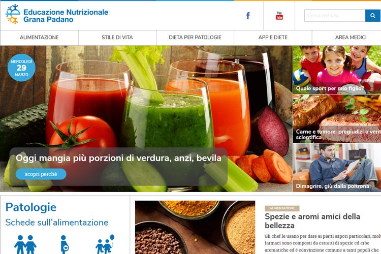 Grana Padano, un sito e una app per diffondere sani stili di vita