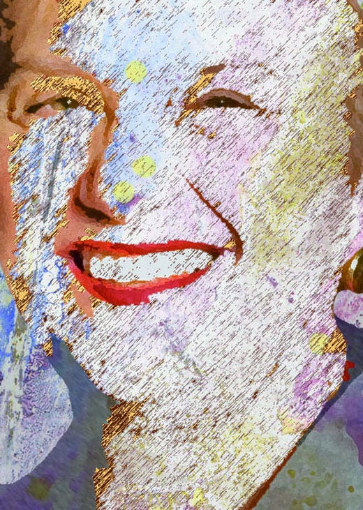 Lidia Bastianich, ritratto reralizzato da Renato Missaglia per la mostra "Cuochi a Colori"