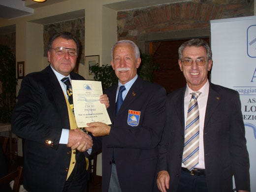 da sinistra: Lucio Piombi, Silvano Facchinetti e Aldo Carminati