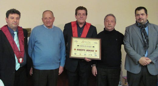 da sinistra: Santo Manetta, Giovanni Cacciolo, Roberto Benussi, Ivar Foglieni e Fabrizio Camer