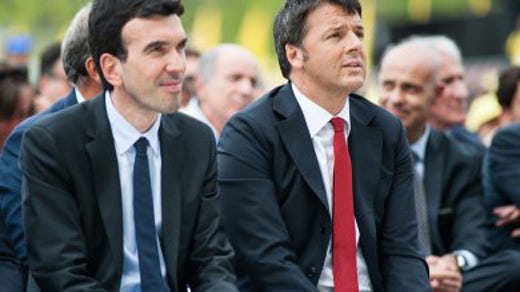 da sinistra: Maurizio Martina e Matteo Renzi