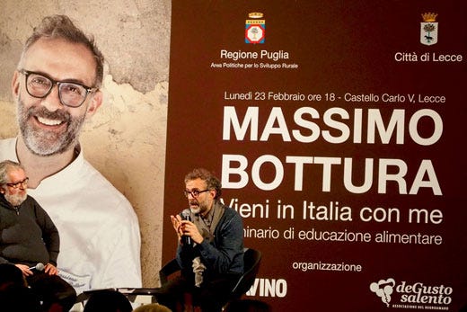 da sinistra: Antonio Tomacelli e Massimo Bottura
