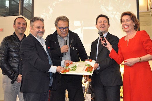 da sinistra: Aldo Settembrini, Umberto Montano, Oliviero Toscani, Dario Nardella e Annamaria Tossani