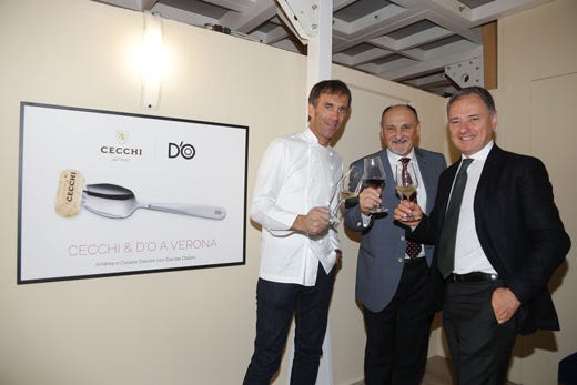 da sinistra: Davide Oldani, Cesare Cecchi e Andrea Cecchi