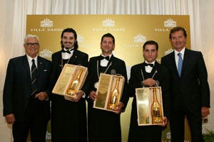 Da sinistra a destra, Terenzio Medri, Diego Meraviglia, Daniel Marzotto, Riccardo Sgarra e GIancarlo Moretti Polegato