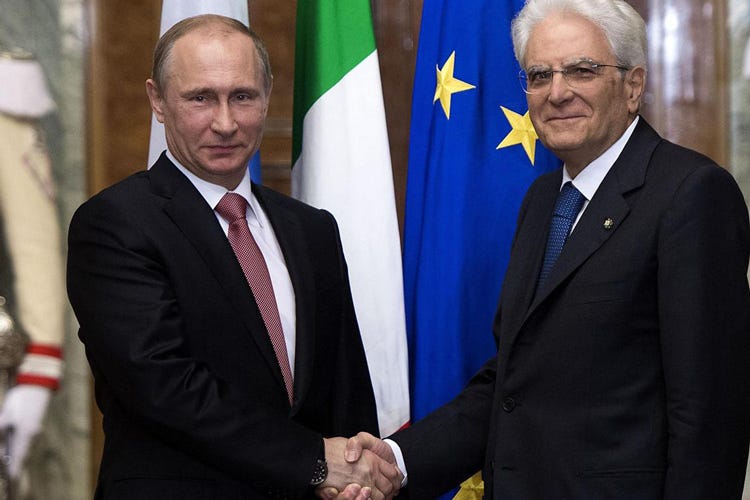 Vladimir Putin e Sergio Mattarella - La Russia riapre le porte all’Italia L’agroalimentare incassa 10 miliardi