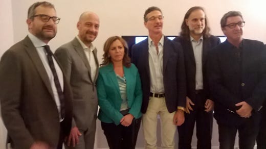 Da sinistra: Luca Bianchi, Pier Maria Saccani, Colomba Mongiello, Fabio Del Bravo, Francesco Carnevale