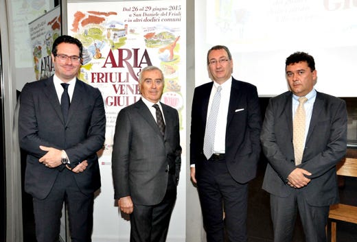 Da sinistra: Mario Cicchetti, Giuseppe Villani, Sergio Bolzonello e Agostino Maio