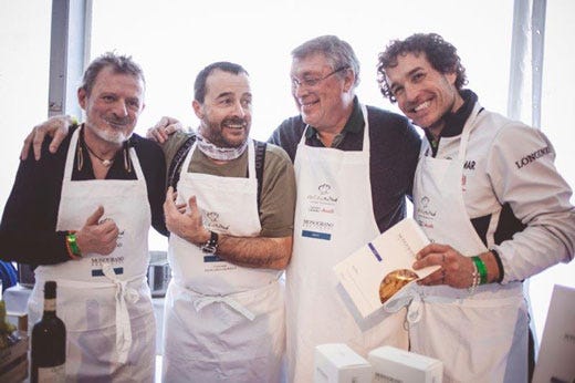 da sinistra: Alberto Lupini, Giancarlo Morelli, Mario Colombo e Giorgio Rocca