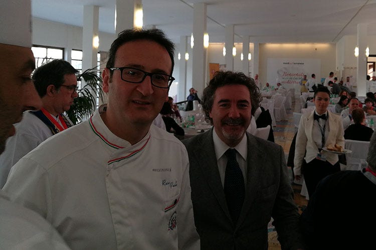 Rocco Pozzulo e Vincenzo Borelli (Il cuoco a 360° al Congresso Fic tra cucina, salute e professionalità)