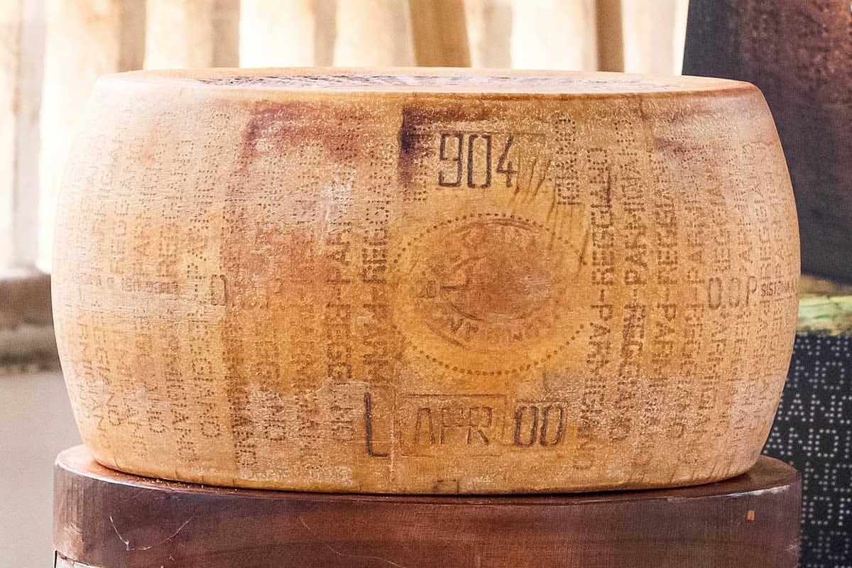 La forma di Parmigiano Reggiano che verrà battuta all'asta di beneficenza La Nazionale del Parmigiano Reggiano porta 96 caseifici a Oviedo per i World Cheese Awards