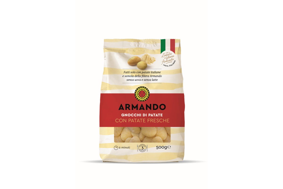 Gli Gnocchi di Armando  Pasta Armano lancia gli Gnocchi di patate 100% italiani
