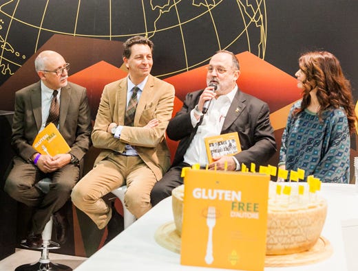 da sinistra: Giorgio Donegani, Nicola Cesare Baldrighi, Paolo Marchi ed Elisabetta Serraiotto