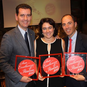 Da sinistra: Marcello Lunelli, Monica Larner e Antonio Rallo