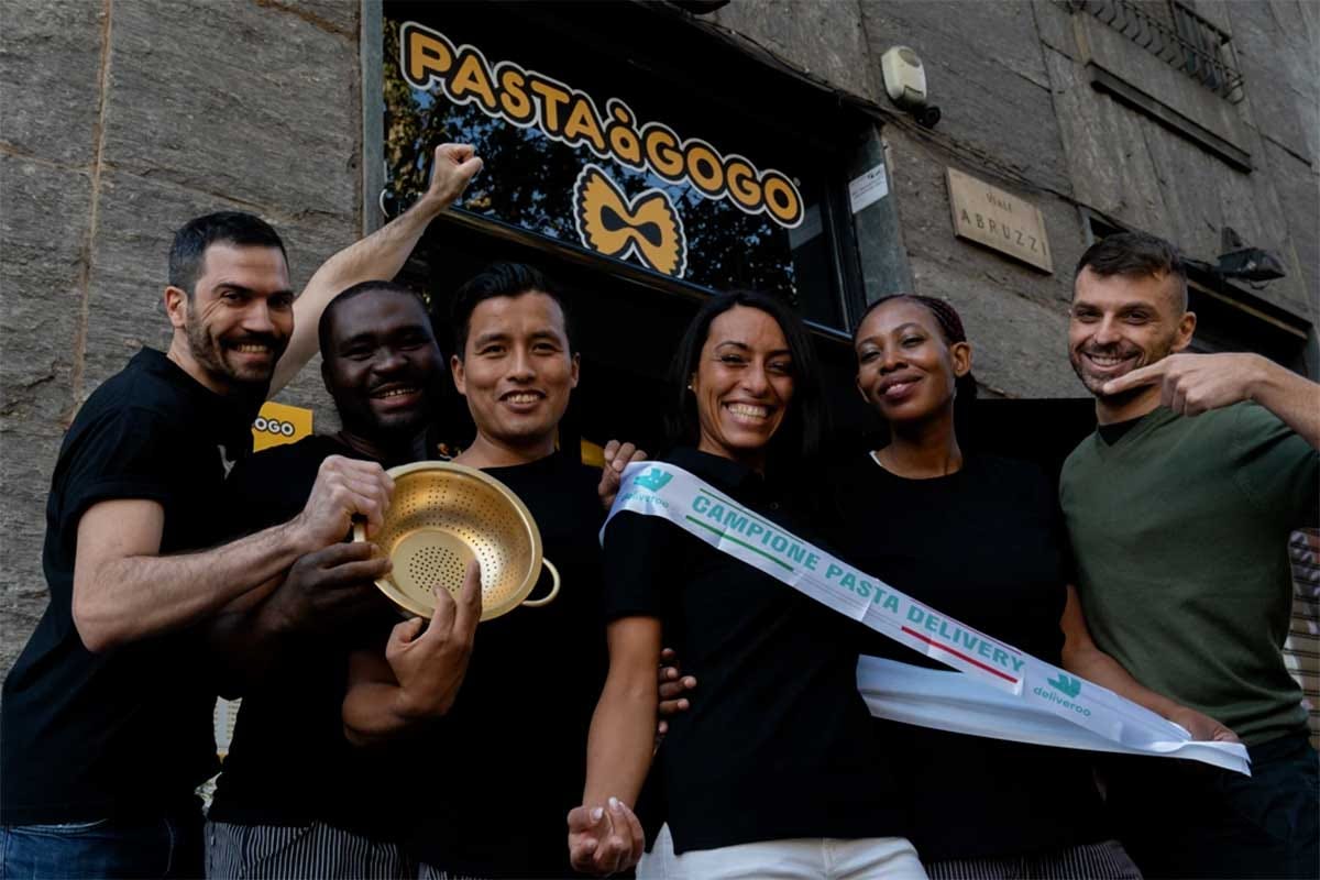 Il team di Pasta à Gogo Pasta à Gogo, campioni di pasta delivery che guidano il fenomeno su Deliveroo