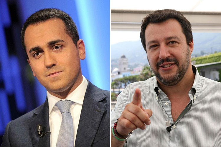 Luigi Di Maio e Matteo Salvini (I politici non brindano insieme a Vinitaly Ma il vino aspetta un progetto vero)