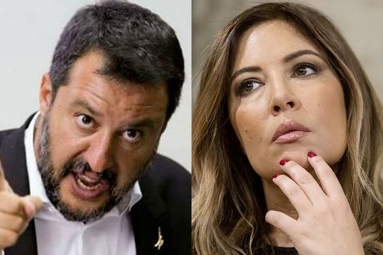 Matteo Salvini e Selvaggia Lucarelli - Salvini-Lucarelli, scontro social sull'apertura dei ristoranti a cena