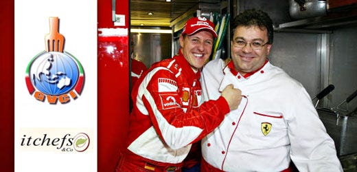 da sinistra: Michael Schumacher e Gianfelice Guerini