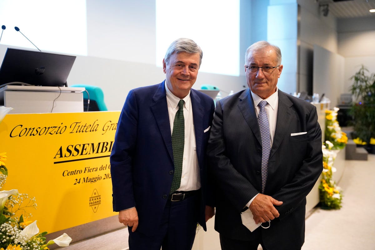Stefano Berni e Renato Zaghini Grana Padano: cresce l'export, ma preoccupa il caro energia