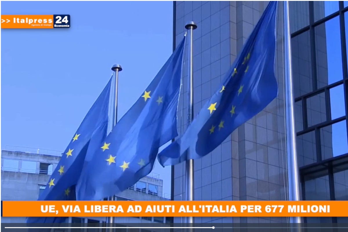 [TG Economia]: Ue, via libera ad aiuti all'Italia per 677 milioni