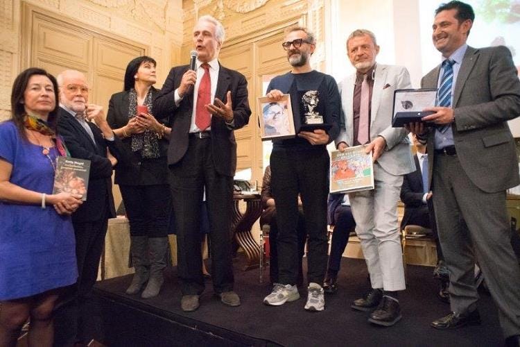 Ketty Magni, Renato Missaglia, Clara Mennella, Eugenio Giani, Massimo Bottura, Alberto Lupini e Aldo Cursano