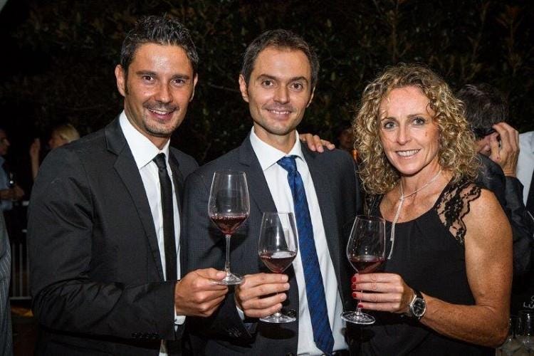 Nicola Prudente, Alessandro Lunelli e Alessandra Sensini
