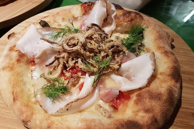 Pizza Sensazione (Bioesserì, una serata con Molino Quaglia 
Pizze siciliane dall'impasto Petra Evolutiva)