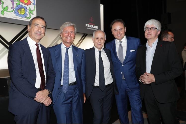 Giuseppe Sala, Claudio Luti, Luciano Fontana, Matteo Lunelli e Beppe Severgnini