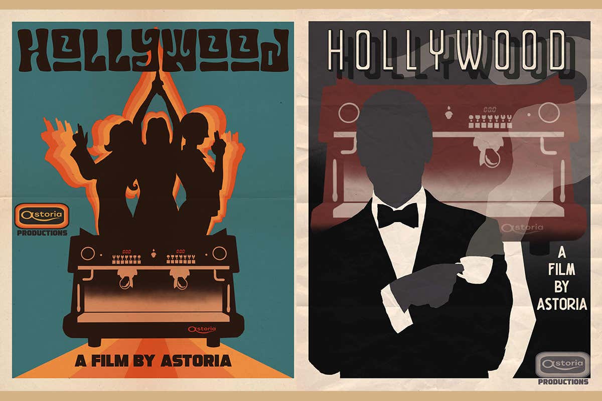 Charlie's Angels e James Bond &ldquo;A Film by Astoria&rdquo;, immagini popArte, cinema, espresso d'autore