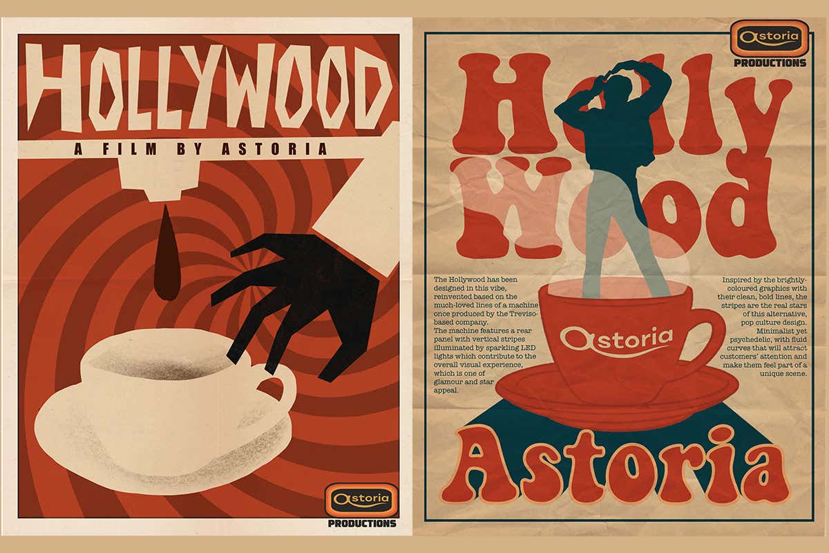 Hitchcock e Grease &ldquo;A Film by Astoria&rdquo;, immagini popArte, cinema, espresso d'autore