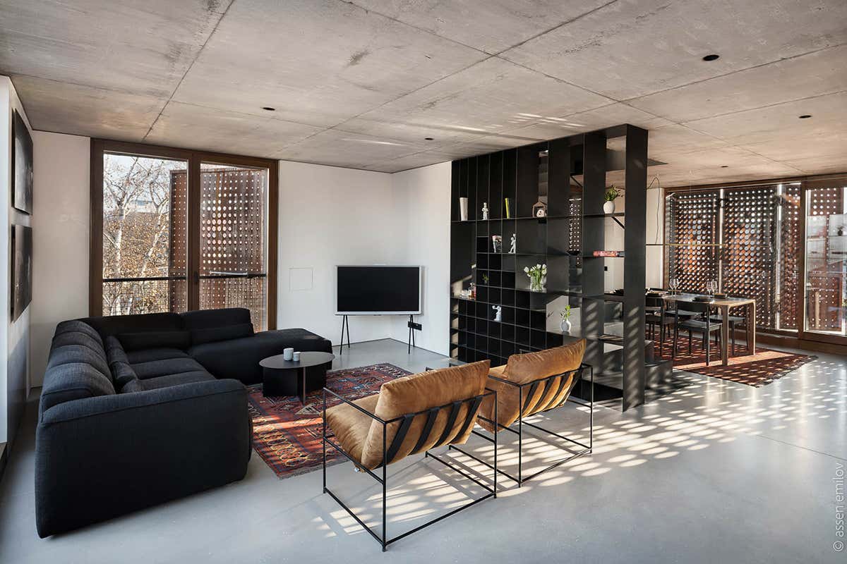 La living room della Penthouse