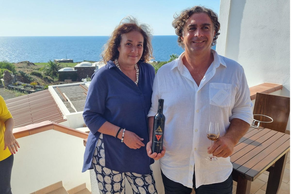 Fabrizio Basile e Simona Cavassa Concorso Vini eroici, al passito di Pantelleria di Basile il miglior punteggio in assoluto