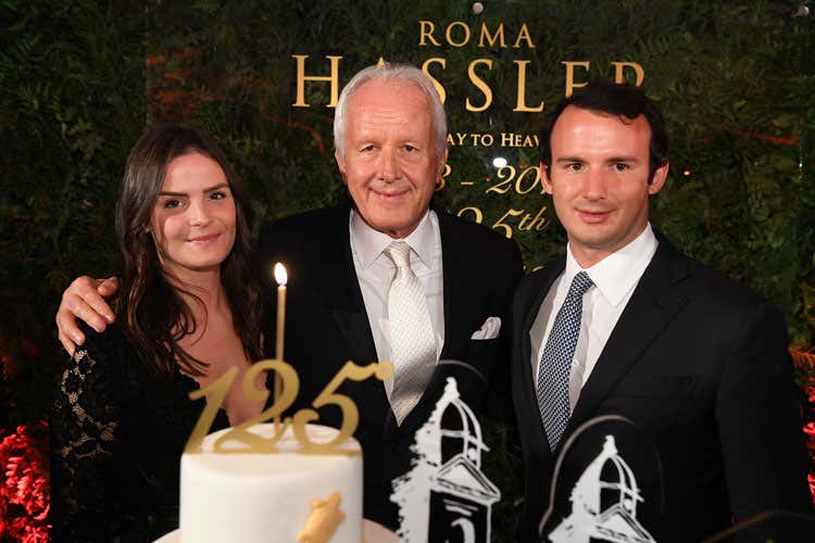 Roberto Wirth insieme ai figli Veruschka e Robertino (I 125 anni dell’Hotel HasslerE Wirth ne fa 40 da proprietario)