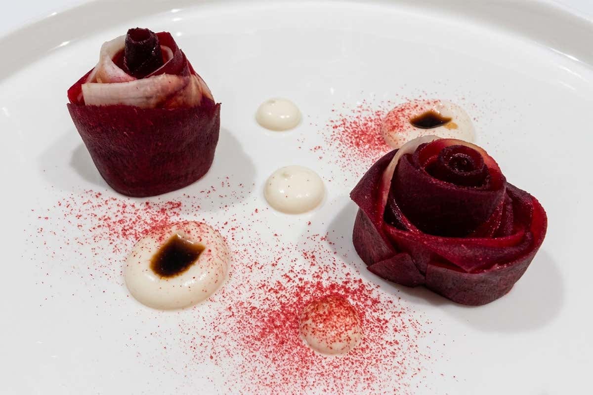 142 restaurant: Barbabietola e robiola di capra