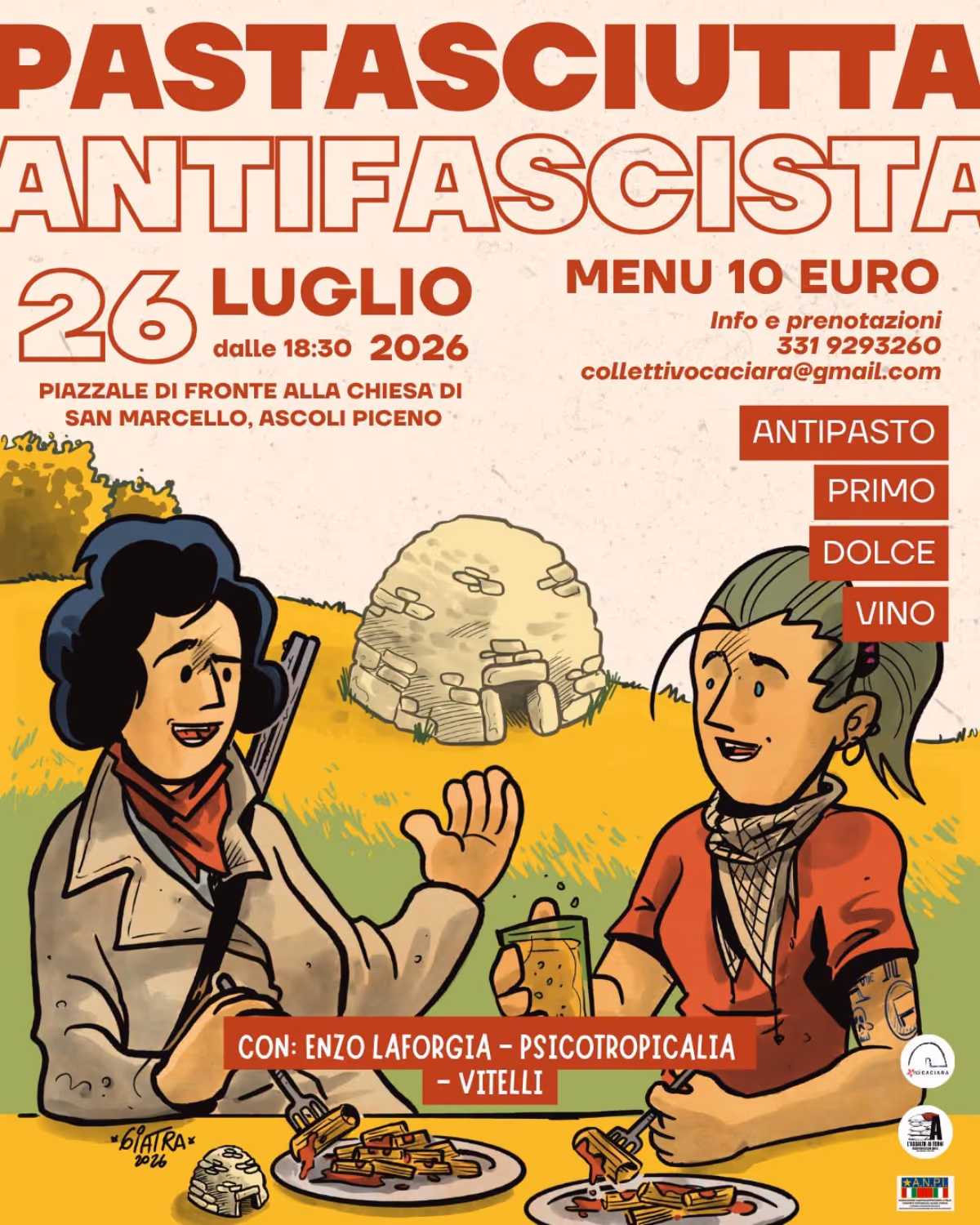 La locandina della Pastasciutta antifascista di Ascoli Piceno