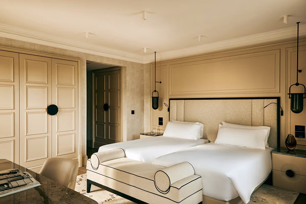 Una stanza del Grand Hotel Ampezzo
