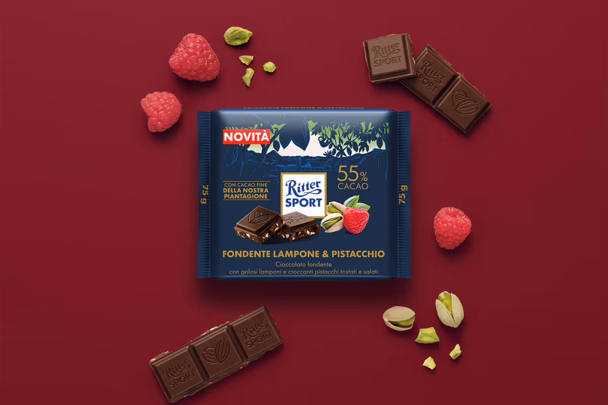 Fondente Lampone e Pistacchio 55%