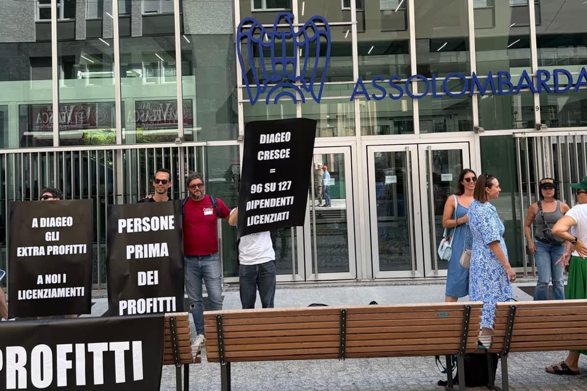 Diageo, sciopero a Milano: 87 lavoratori a rischio con il piano di riorganizzazione