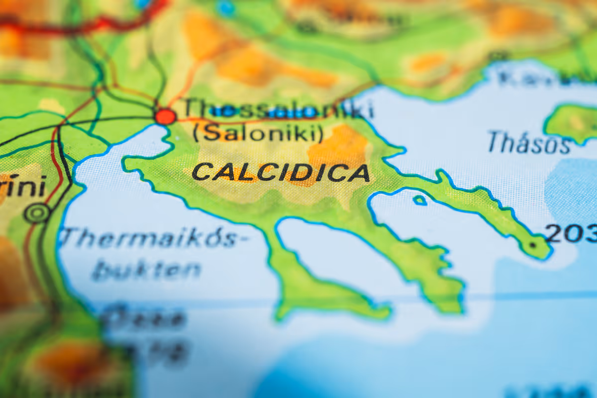 La Calcidica si trova a sud-est di Salonicco