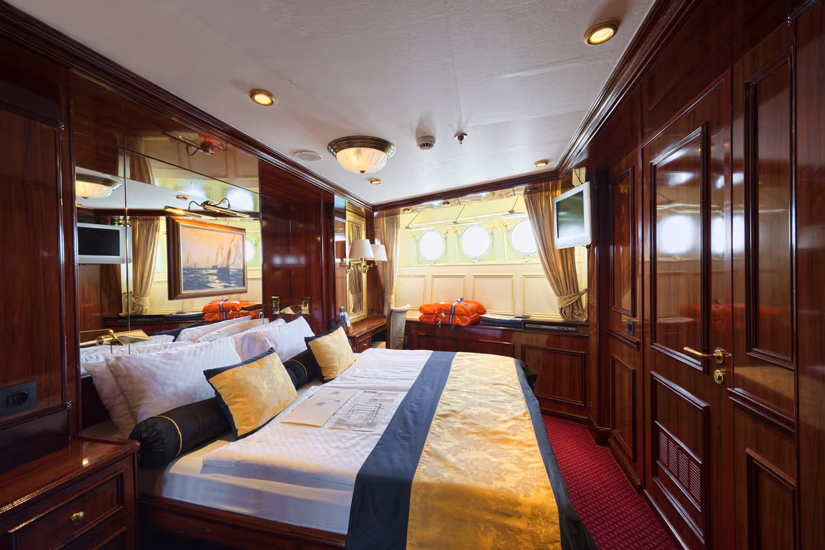 Una cabina del Royal Clipper