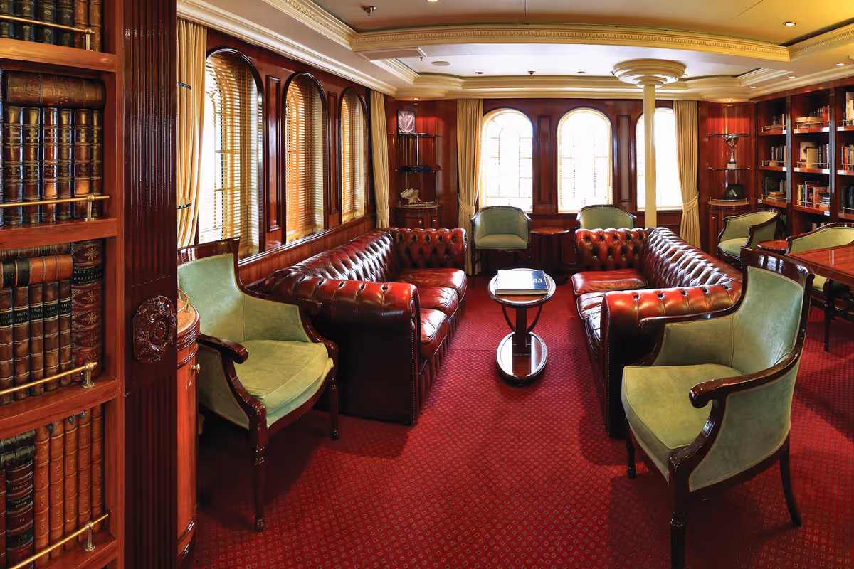 La biblioteca del Royal Clipper